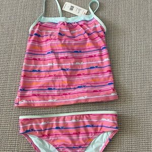 NWT: Girls’ Vineyard Vines Whale Line Tankini (L)